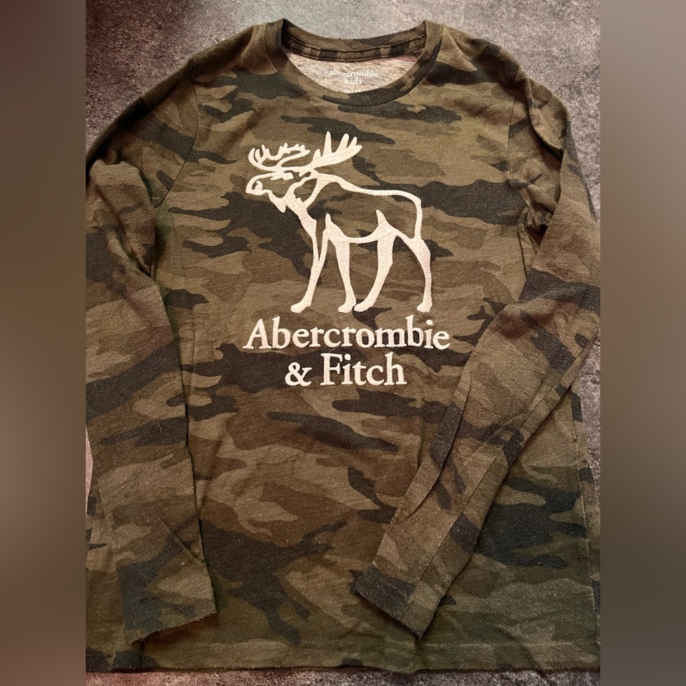 Abercrombie Kids Green Camouflage Tee
